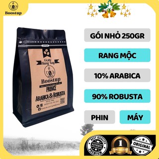 Cà phê rang xay mộc Prince Boostup - Cà phê nguyên chất, chuẩn sạch gói nhỏ 250gram dùng thử