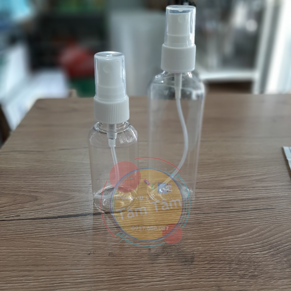 -Bình xịt phun sương Spray Bottle trong suốt-