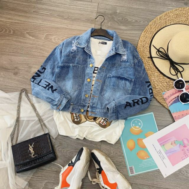 Áo khoác jean nữ form lững hàng VIP dưới 58Kg style Berlin-Coolkids-G5