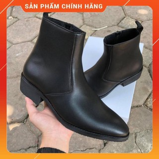 [sale] [ 449k Freeship ] Zip Boots V3 Cao Cấp Đế 4,5cm Da Bò -ah22