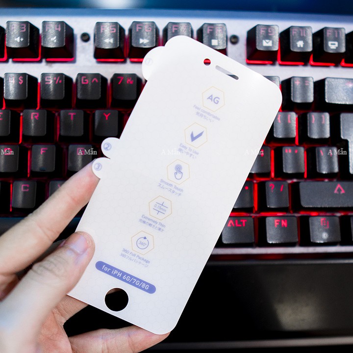 Dán PPF Mặt Trước Nhám AG Chống vân tay Cho IPHONE 6 ĐẾN IPHONE 11PROMAX Tự phục hồi vết xước