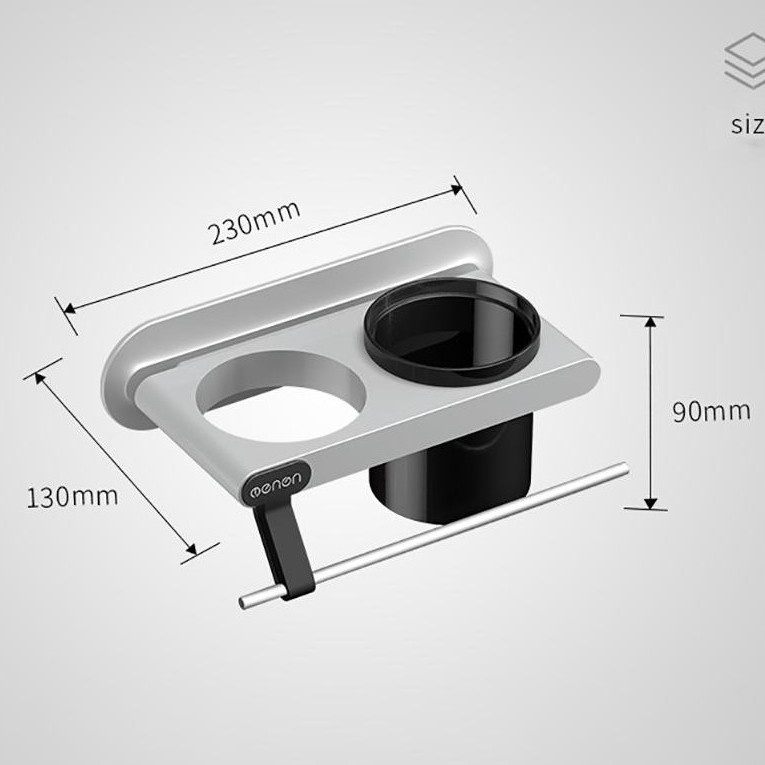 Giá treo máy sấy tóc, giá gắn tường để đồ treo máy sấy bằng nhựa ABS chắc chắn