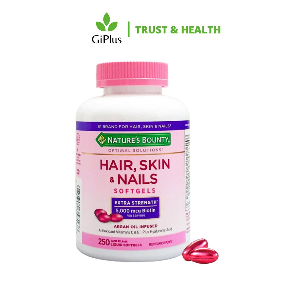 Viên Uống Hỗ Trợ Đẹp Da, Mọc Tóc Nature’s Bounty Hair, Skin &amp; Nail Softgels (250 viên/lọ)
