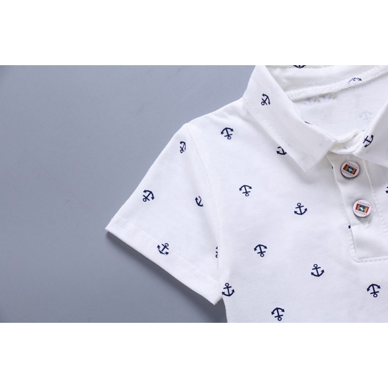 Thời trang mùa hè trẻ em áo thun cotton ngắn tay + quần tây (bán lẻ)