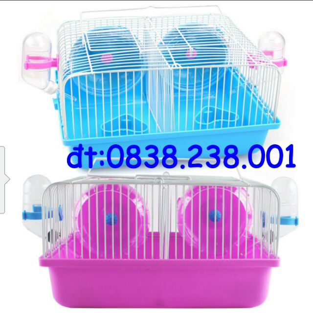 Lồng hamter,lồng đôi hamter đủ phụ kiện