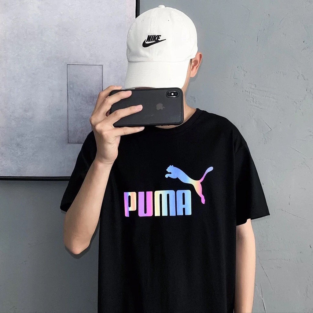 Áo thun  cao cấp in hình phản quang 7 màu PUMA cực đẹp siêu chất, hàng tận xưởng chất thun cootton đẹp