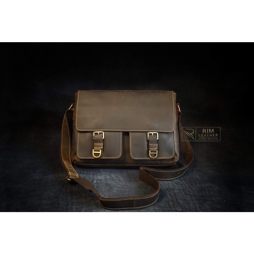 MESSENGERBAG Da bò sáp, cực đẹp và bền bỉ.