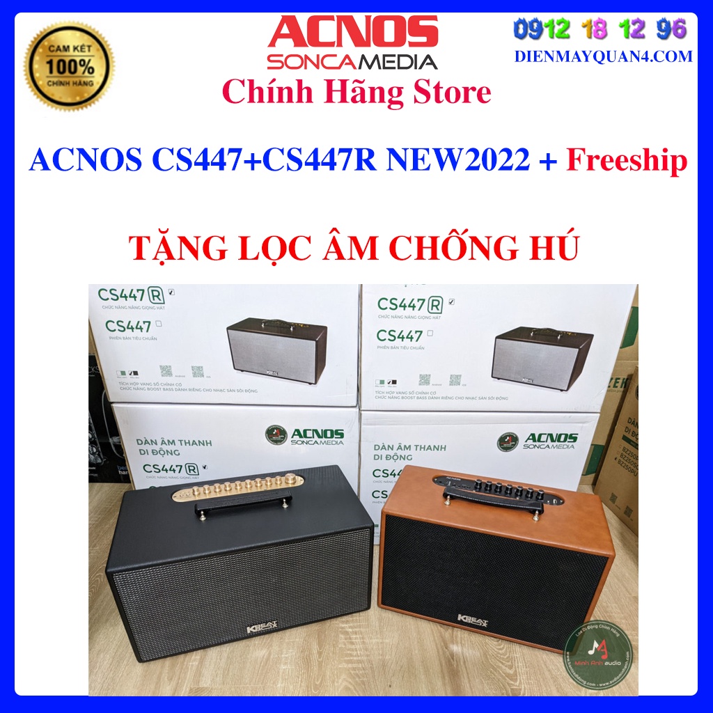 Dàn Âm Thanh Di Động ACNOS CS447R, New 2022, Có chức năng Reverd