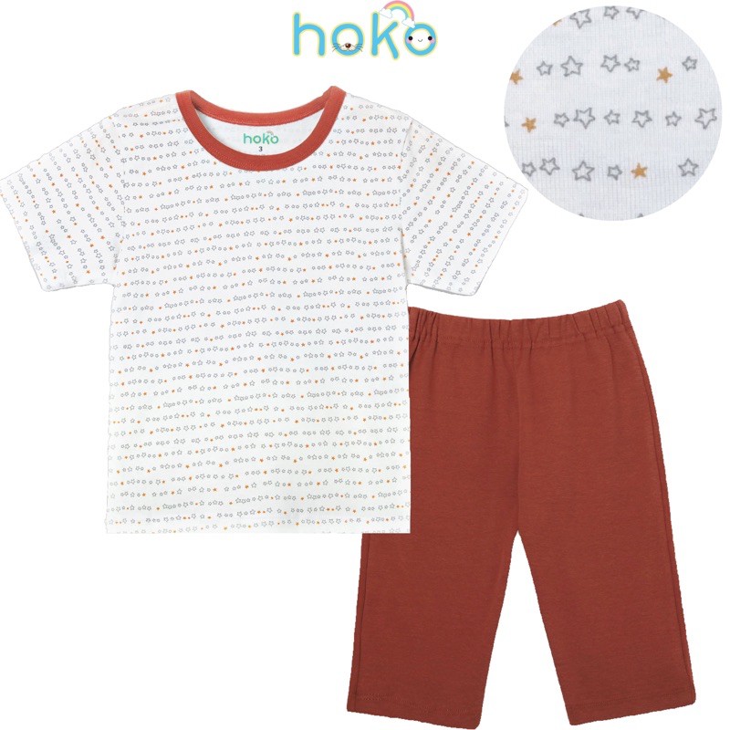 Đồ bộ bé trai, bé gái từ 1 đến 8 tuổi cotton hình sao, thoải mái, mặc nhà, đi học, đi chơi hokokids