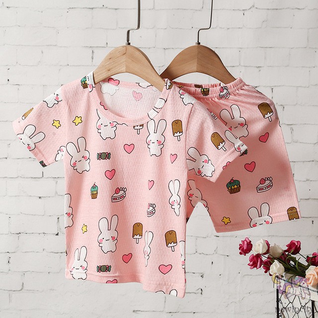 Set Áo Thun Tay Ngắn &amp; Quần Short Cho Bé Trai &amp; Gái