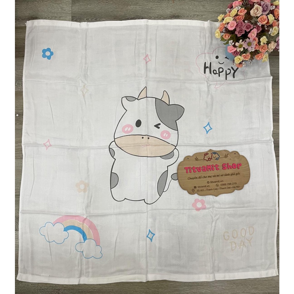 [110x110cm] Chăn lụa cho bé sơ sinh, chăn đắp cho trẻ sơ sinh