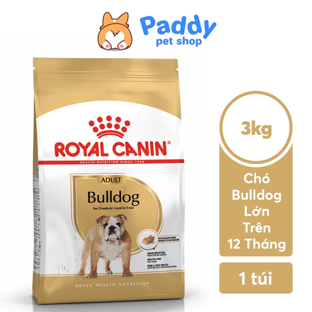 [3kg] Hạt Royal Canin Bulldog Adult Cho Chó Bull Trưởng Thành