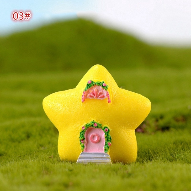 1 Mô Hình Ngôi Nhà / Mặt Trăng / Ngôi Nhà / Đám Mây Trang Trí Sân Vườn
