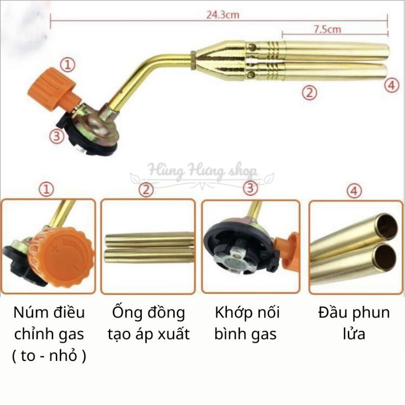 Đầu khò  1 nòng , 2 nòng hàn ống đồng