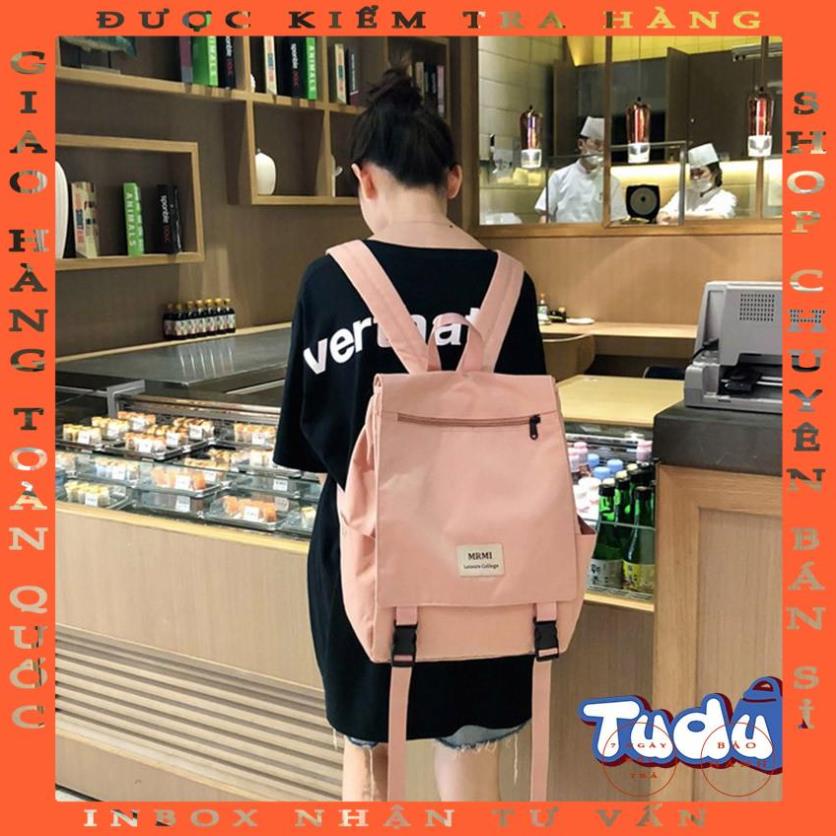 Balo Nam Nữ Tudu "MRMI", Ba Lô Thời Trang Phong Cách Hàn Quốc Kèm Sticker (CN131) - tichchua