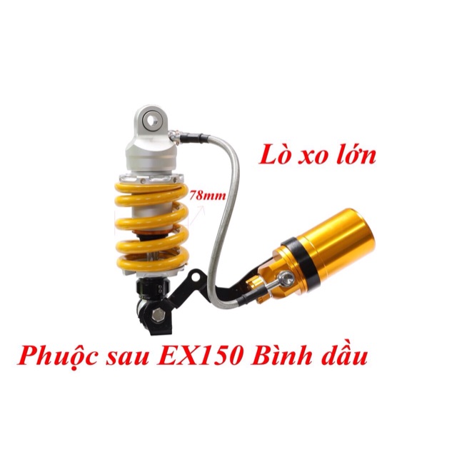 phuộc sau ex150 bình dầu