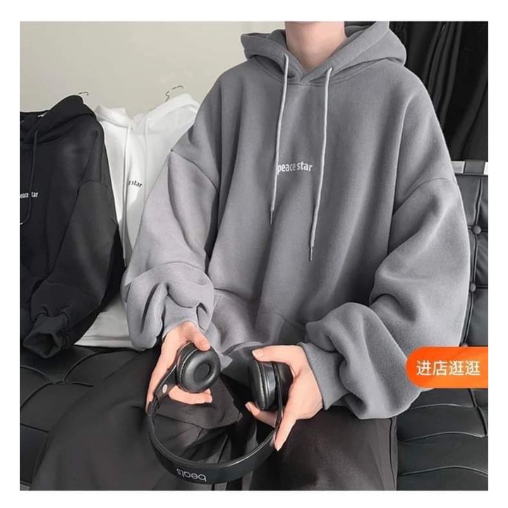 Áo Hoodie nỉ In Chữ Phong Cách Thời Trang Hàn nam nữ mặc cực chât