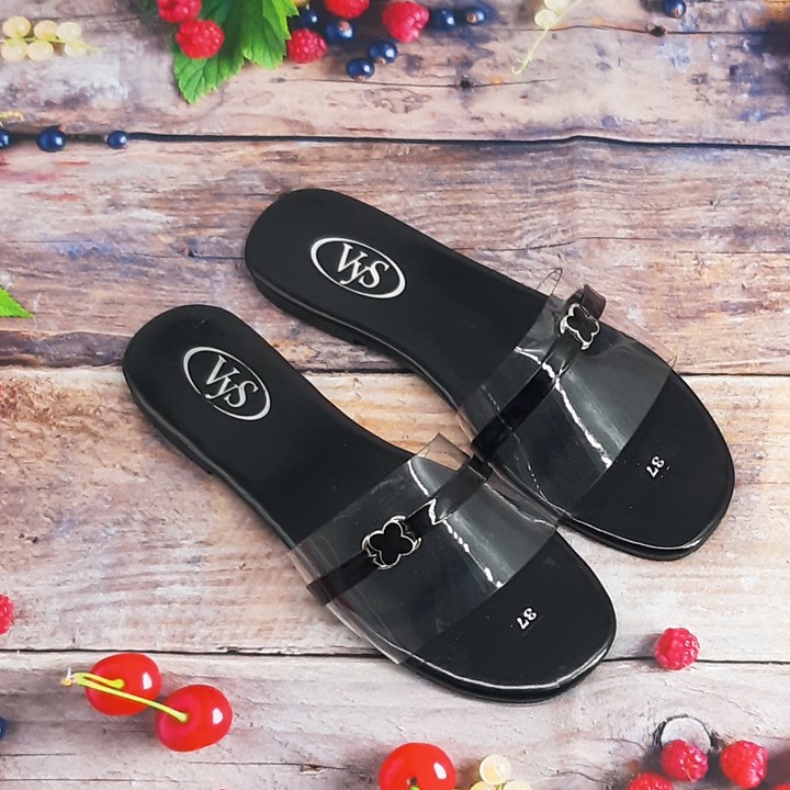 Dép lê bệt nữ quai ngang trang trí logo bươm kiểu dáng xinh xắn thời trang VYS TA3851 (Nhiều màu)