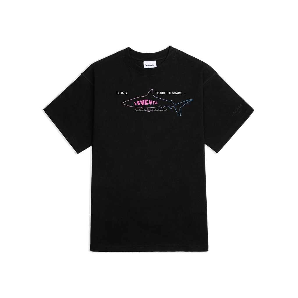 Áo Thun Levents Shark/ Black local brand form rộng nam nữ chất cotton 100%