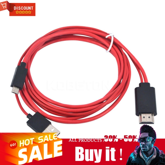 Cáp Chuyển Đổi Micro Usb Sang Hdmi 1080p Hd Tv 11pin Cho Điện Thoại Android Samsung