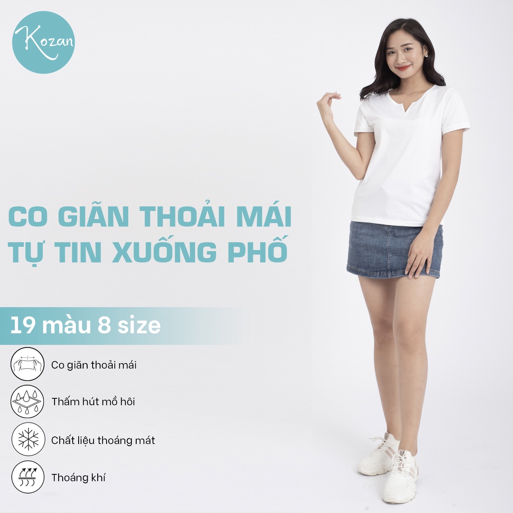Áo thun cổ chìa khóa - Trắng