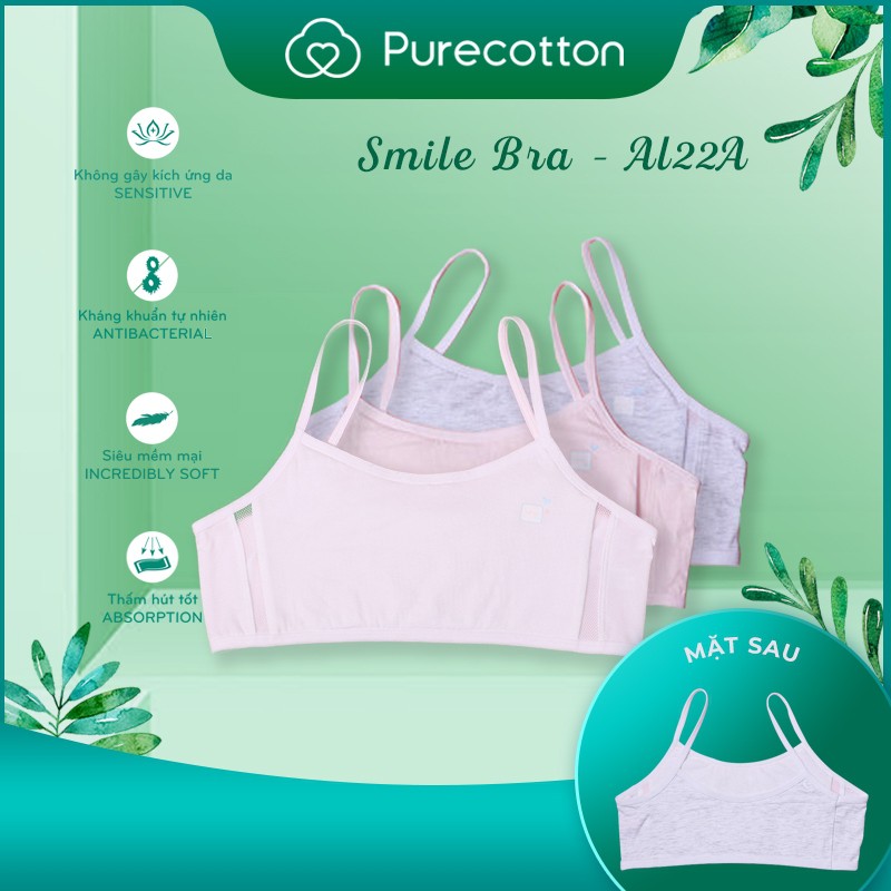 Combo 5 áo lá học sinh Purecotton cho bé gái mới lớn chất liệu cotton cao cấp kiểu dáng chui đầu không đệm PC005 | BigBuy360 - bigbuy360.vn