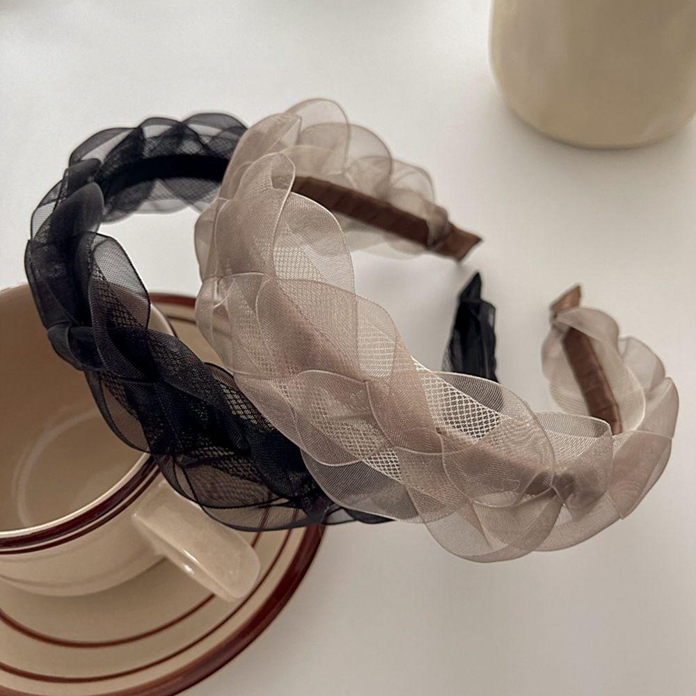 Băng Đô Cài Tóc Bản Rộng Thiết Kế Đơn Giản Dễ Thương Cho Nữ