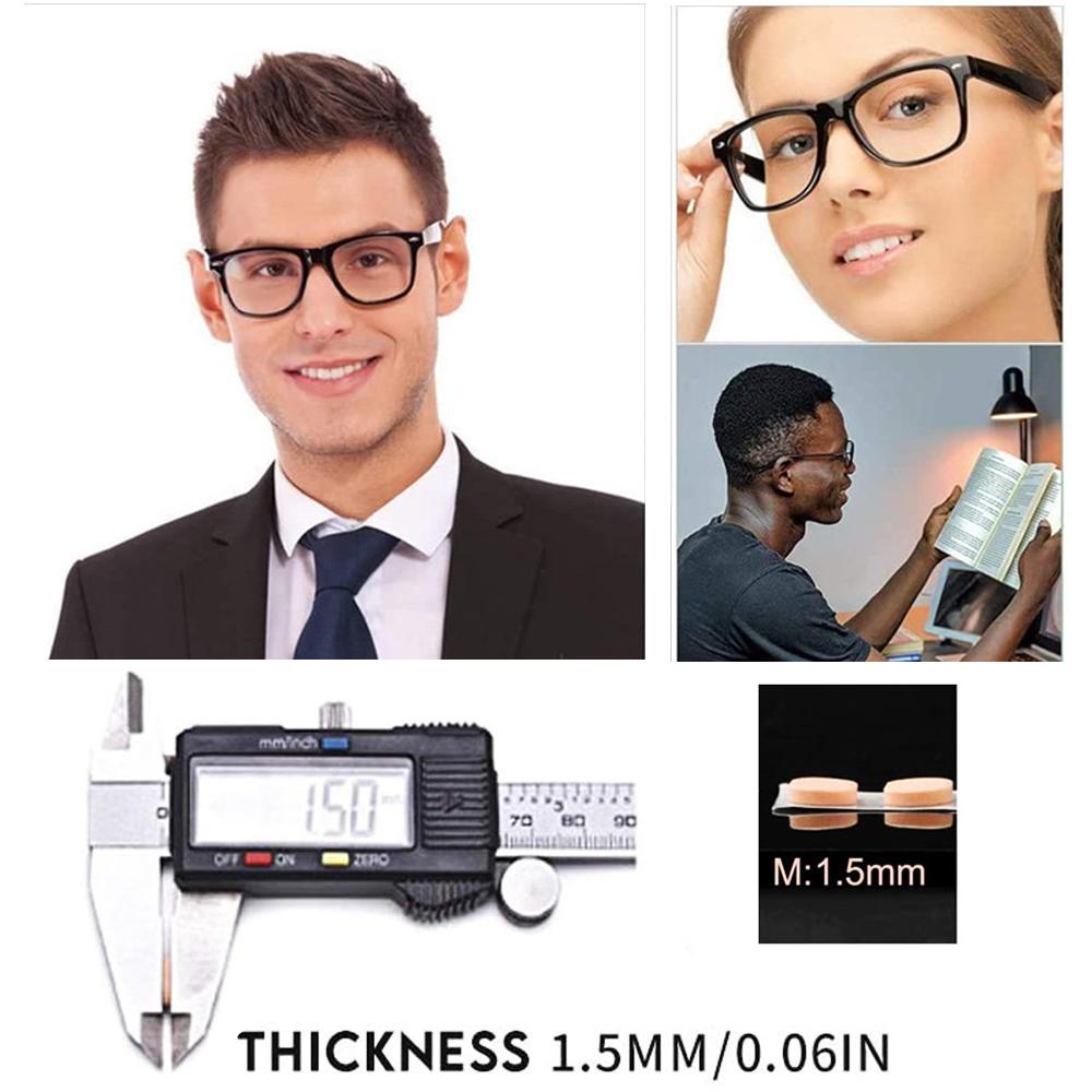 Set 1 4 Cặp Đệm Dán Mũi Mắt Kính 1.5mm Màu Đen Chống Trượt