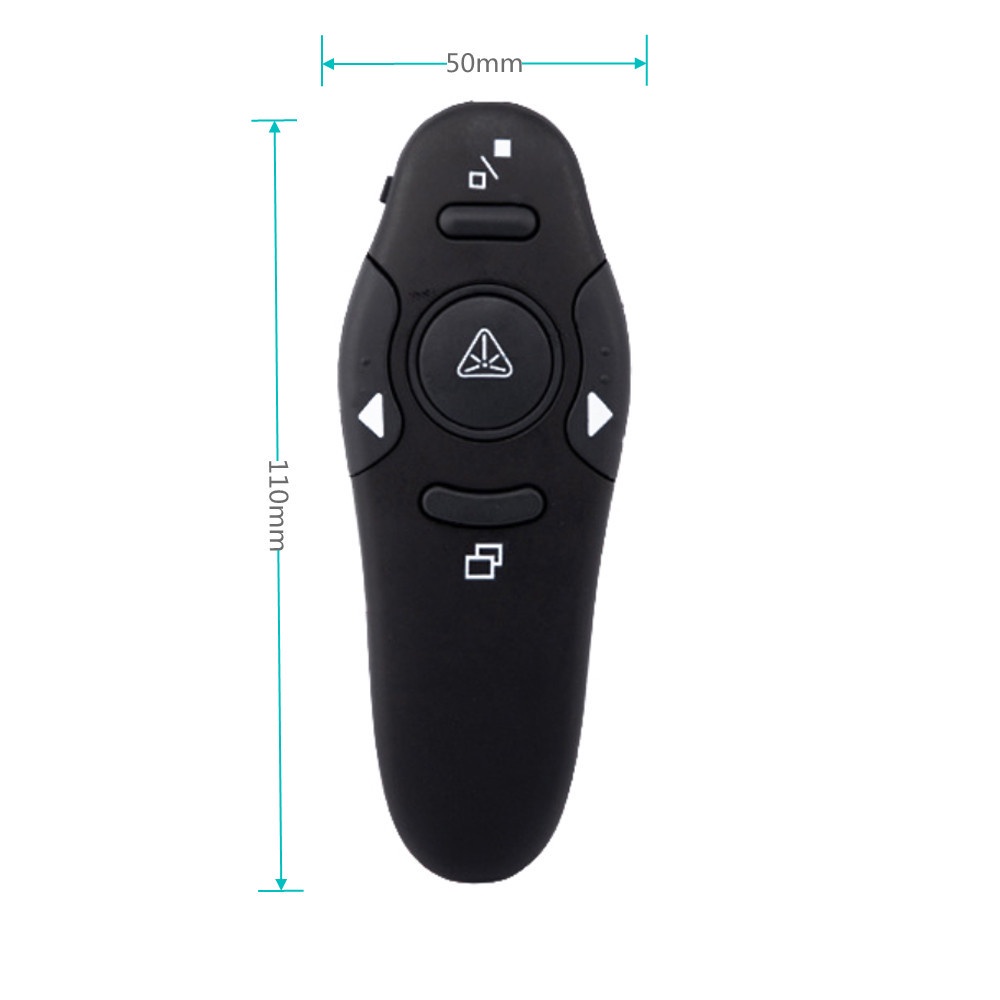 Bút Thuyết Trình Không Dây 2.4ghz Cổng usb Có Đèn Đỏ Điều Khiển Từ Xa