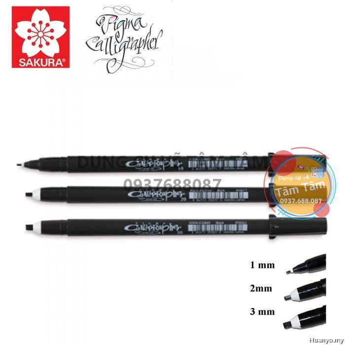 [ TÂM TÂM ]-Bút Pigma Calligrapher Sakura (Đầu vuông - Hàng Nhật)-
