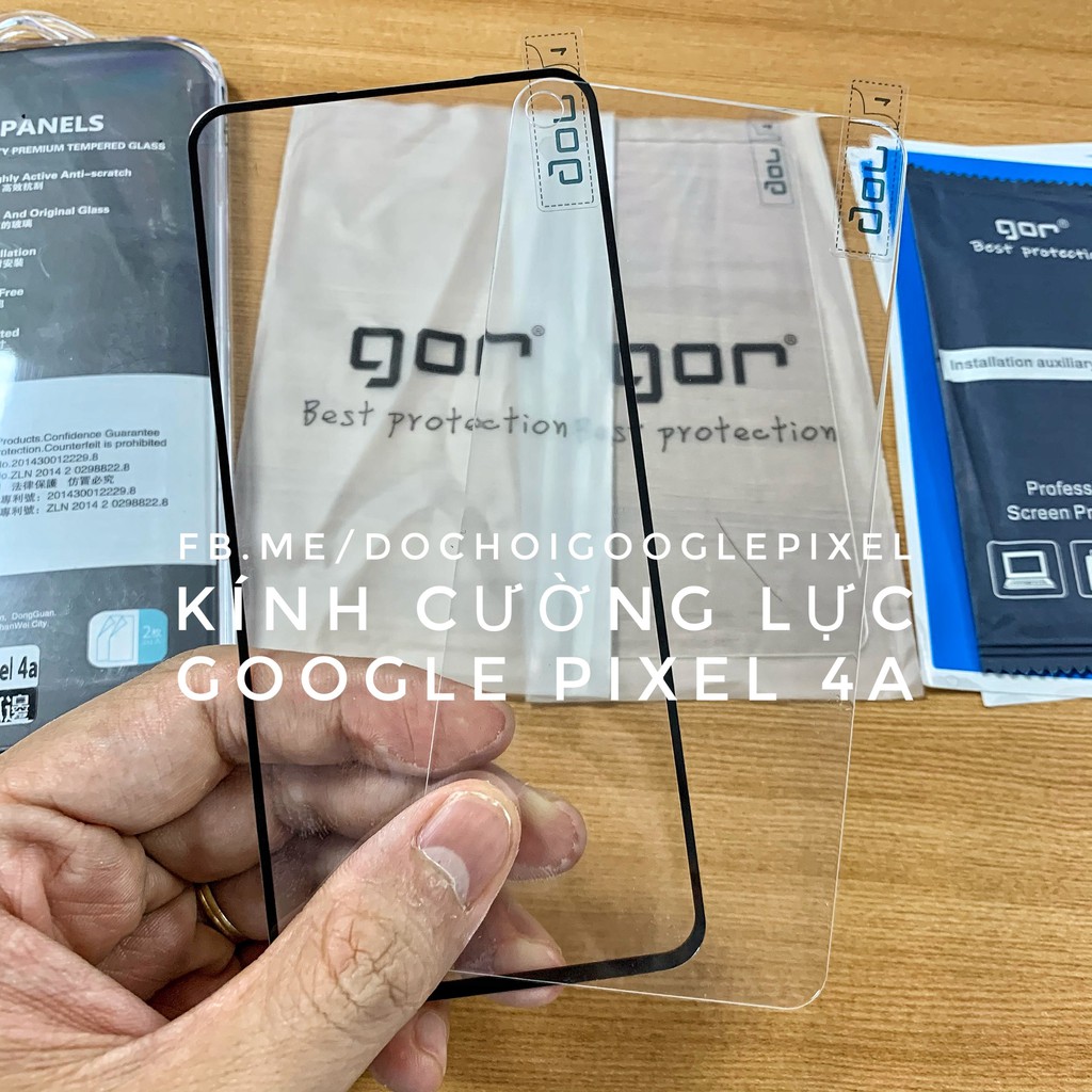 (GOR) Kính cường lực Google Pixel 6 / 5 / 5a / 4A 5g / 4a cao cấp viền đen, gần full trong suốt, kính CL cam sau