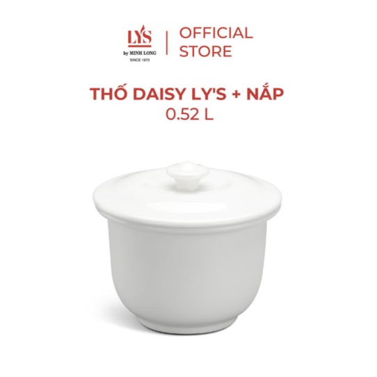 Thố Chưng Yến Sứ Cao Cấp Minh Long Daisy Lys 0.52L - Màu Trắng Ngà