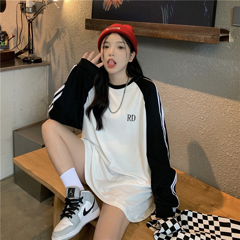 Áo Thun Nữ Dài Tay Dáng Rộng Phong Cách Mùa Thu Mới