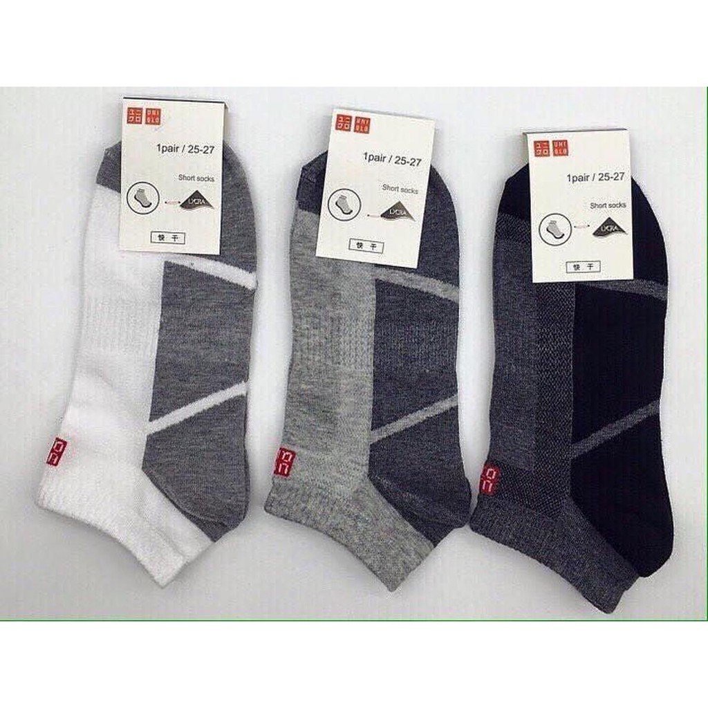 Tất Uniqlo Cổ Ngắn Chất Cotton - Kháng Khuẩn, Khử Mùi Thời Trang