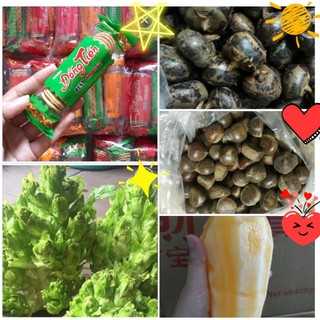 1KG: Củ năng tươi - Khoai sâm đất - Hạt dẻ tươi - Rau mầm đá tươi. Bánh đồng tiền.