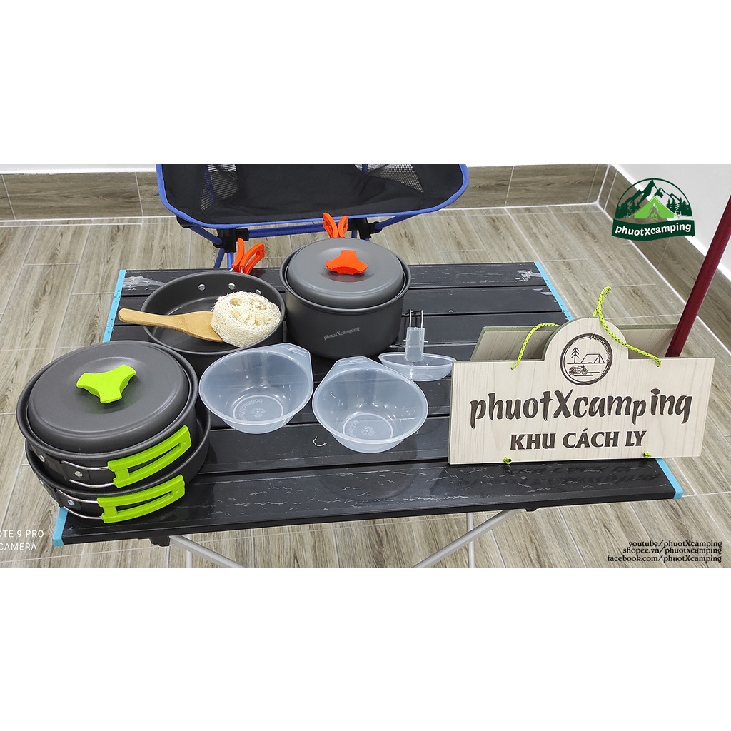 ⚡️Giá sốc⚡️ Bộ nồi nấu ăn cắm trại dã ngoại DS-200 dành cho 1-2 người nhỏ gọn tiện lợi. phuotxcamping shop | BigBuy360 - bigbuy360.vn