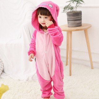 Bộ Đồ Thú Stitch Hồng Trẻ Em