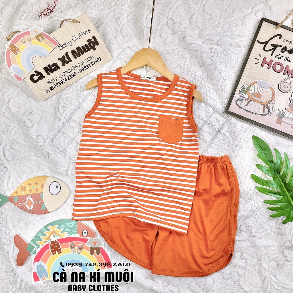 17-33kgBộ Ba Lỗ Minky-Mom Cotton LẠNH Hoạ Tiết Bé Trai, Gái