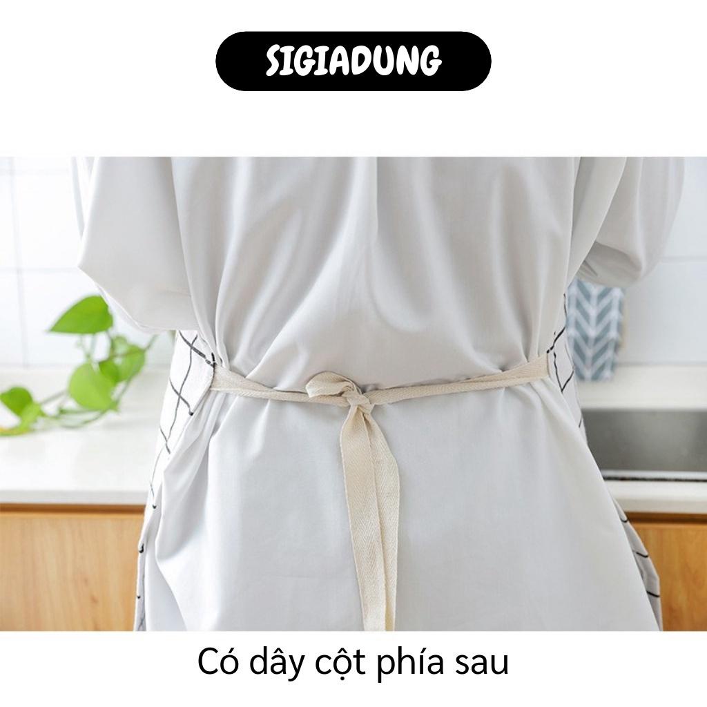 [SGD] Tạp Dề - Tạp Dề Nấu Ăn Bằng Vải Họa Tiết Caro, Tam Giác Kháng Nước Cho Bà Nội Trợ 7816