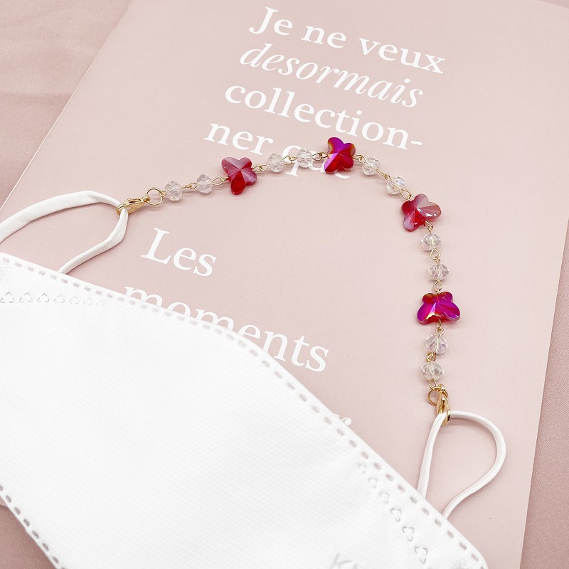 Dây Xích Kim Loại Gắn Mặt Kính Chống Mất Thời Trang Cho Khẩu Trang Hijab