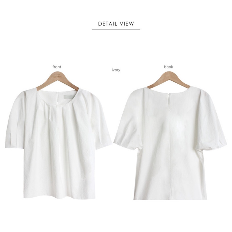 SUXI Áo Thun Tay Ngắn Cổ Tròn Màu Sắc Đơn Giản Phong Cách Hàn Quốc Cho Nữ
