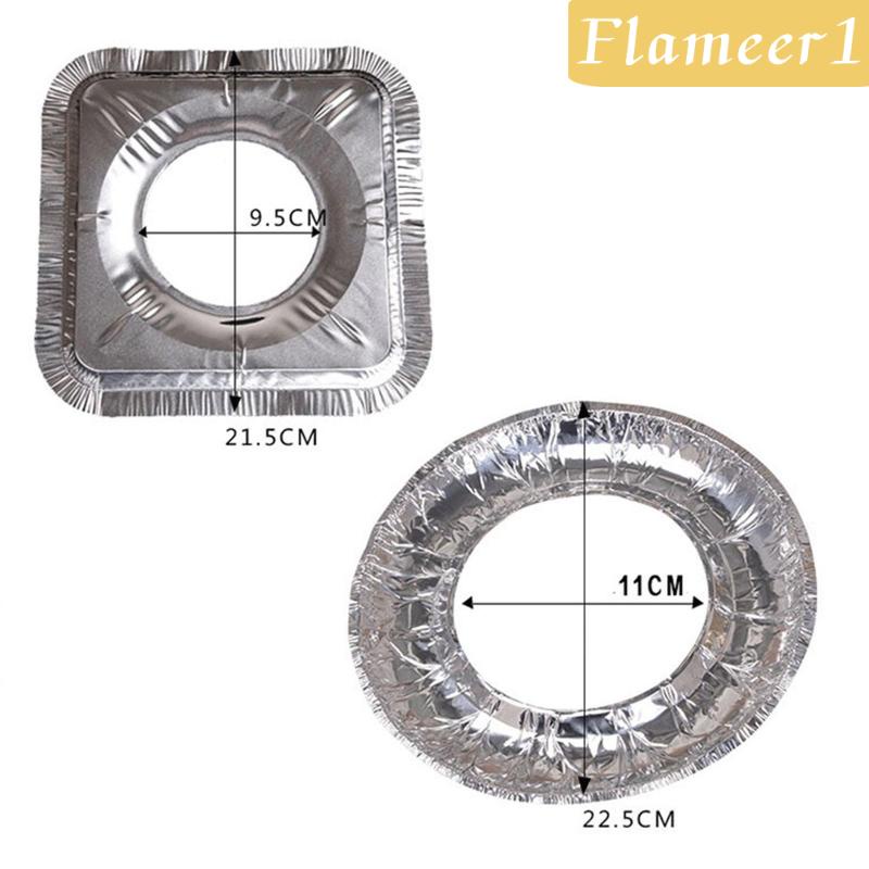 [flameer1] Set 10 Vỏ Bọc Bếp Ga Bằng Lá Nhôm Dễ Lau Chùi