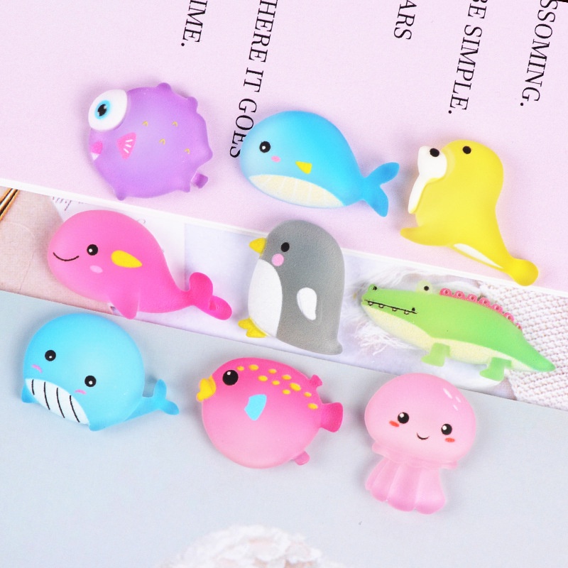 Mô hình 05 các loại động vật dưới nước Cá ,Cua, Tôm dùng trang trí bể cá thủy sinh Charm Slime