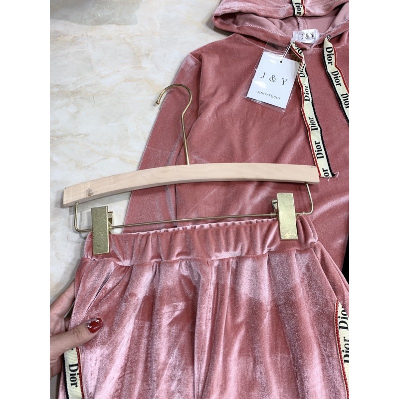 Set Nhung Mũ Chạy Viền sang chảnh