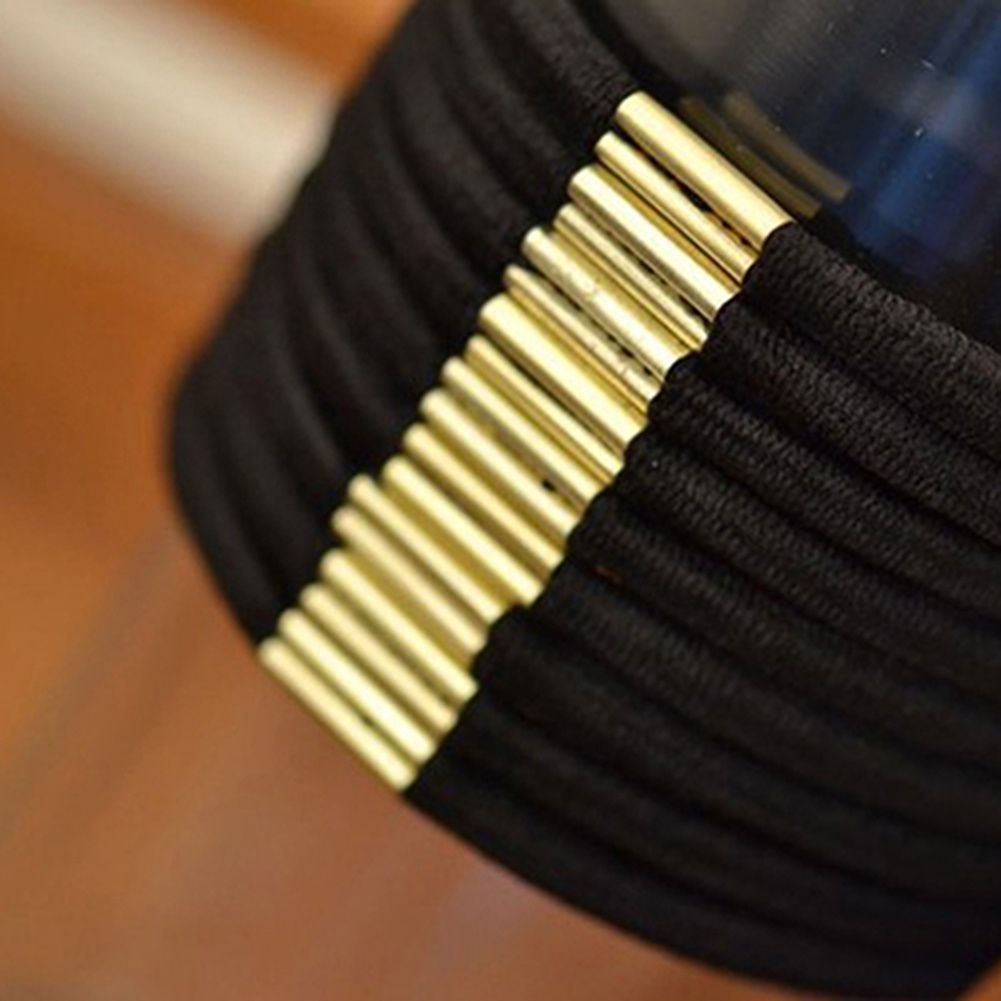 10 dây buộc tóc màu đen dễ thương cho nữ