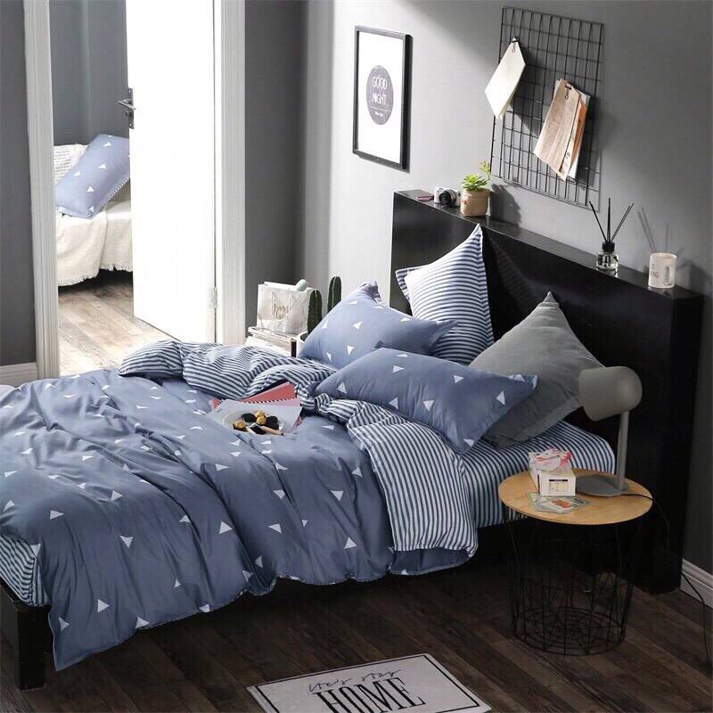 Ga giường tam giác ghi xám nhã nhặn sang trọng tặng kèm 2 vỏ gối nằm | BigBuy360 - bigbuy360.vn