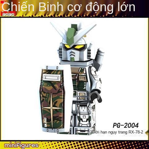 ❦▦Pinco PG8112 Mobile Suit RX79 tương thích với Lego Movie và TV Anime Land Combat Gundam Khối xây dựng lắp ráp Mini