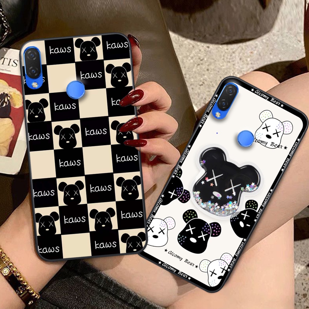 Ốp lưng Huawei Nova 3 / Nova 3E / Nova 3i trái tim họa tiết caro, mikey họa tiết beabrick kaws cute