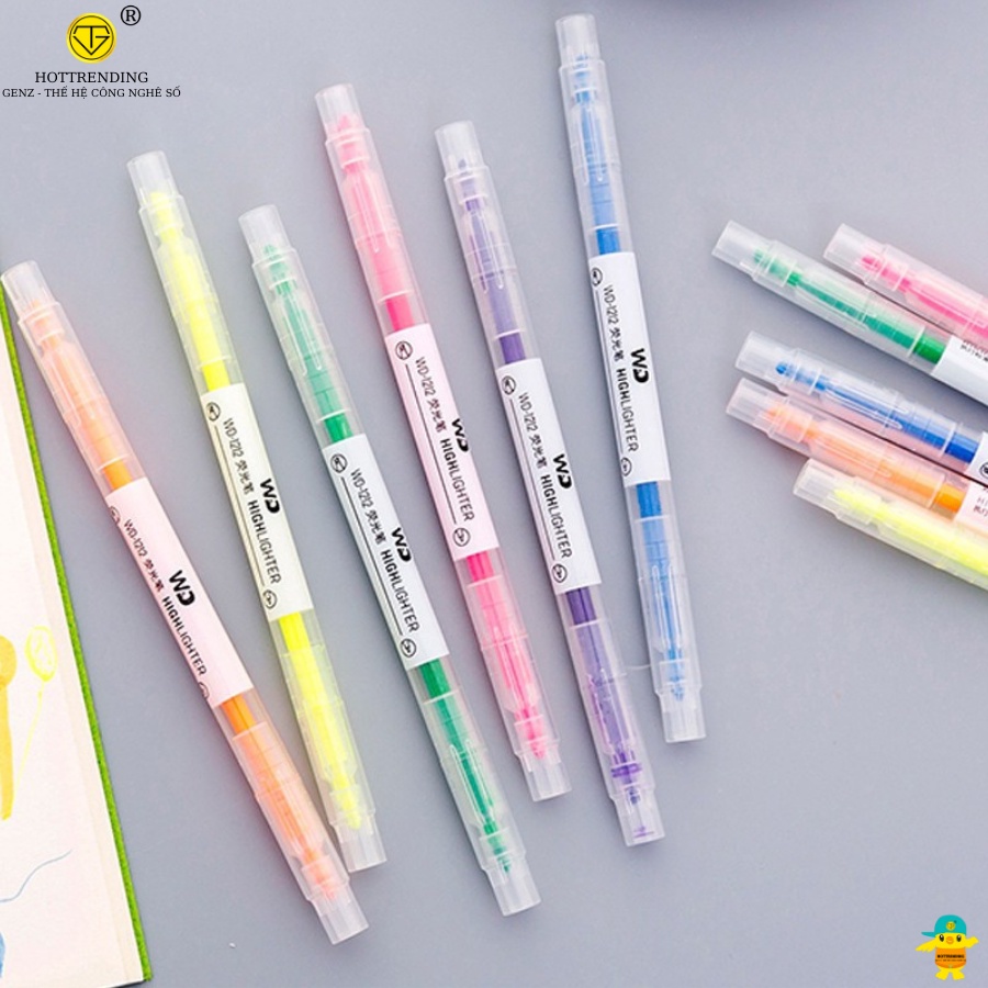Bộ 6 bút nhớ dạ quang 6 màu xinh xắn tiện lợi