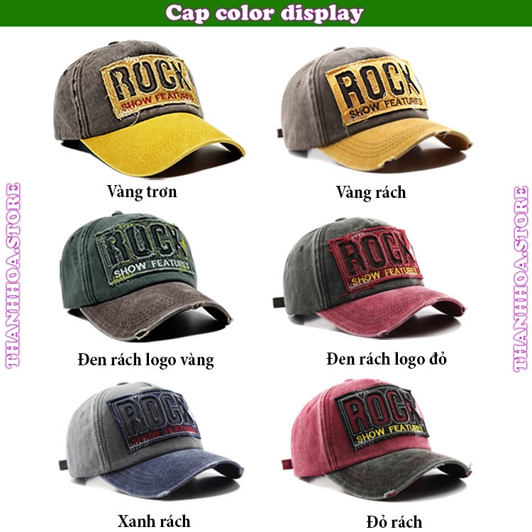 Nón lưỡi trai nam nữ cao cấp nón kết đẹp thời trang rách bụi cá tính màu đen